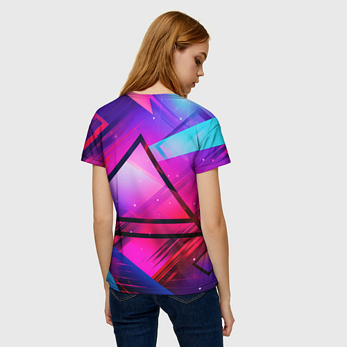 Женская футболка GTA 6 logo абстракция / 3D-принт – фото 4