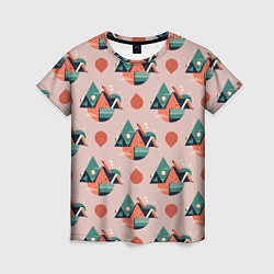 Женская футболка Абстракция, треугольник