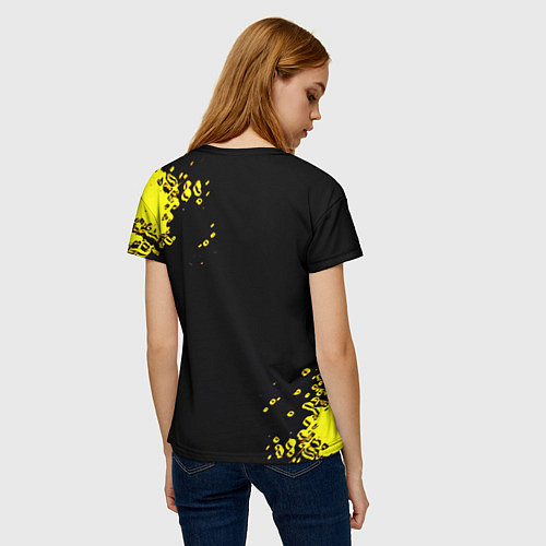 Женская футболка Знак биологической опасности краски / 3D-принт – фото 4