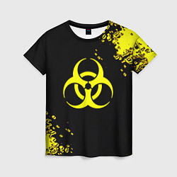 Женская футболка Знак биологической опасности краски