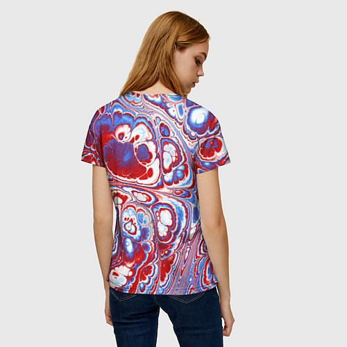 Женская футболка Абстрактный разноцветный паттерн / 3D-принт – фото 4