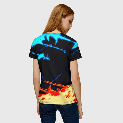 Женская футболка Horizon zero dawn огонь и лёд / 3D-принт – фото 4