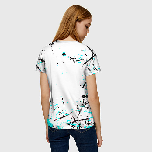 Женская футболка Portal краски / 3D-принт – фото 4