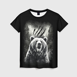 Женская футболка Большой бурый медведь