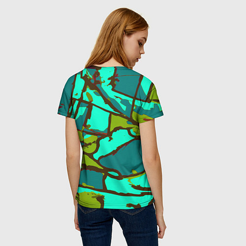 Женская футболка Цветная геометрия / 3D-принт – фото 4