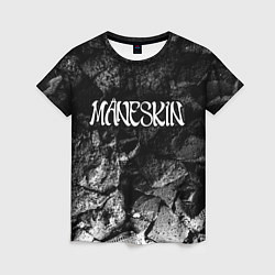 Женская футболка Maneskin black graphite
