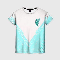 Футболка женская Liverpool logo texture fc, цвет: 3D-принт