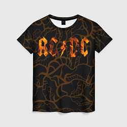 Женская футболка Acdc back абстракция