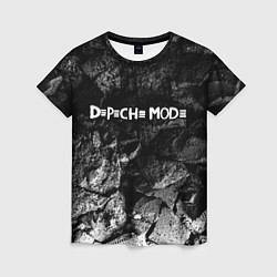 Женская футболка Depeche Mode black graphite