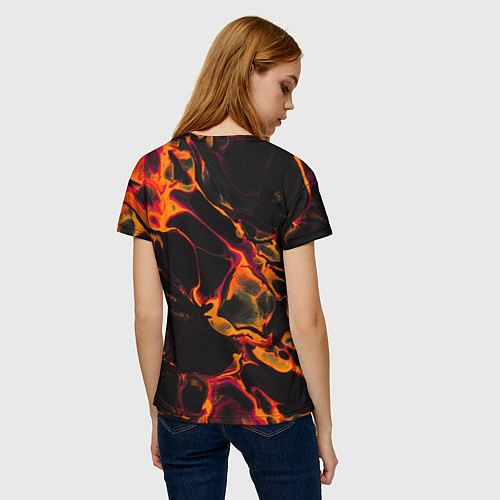 Женская футболка In Flames red lava / 3D-принт – фото 4