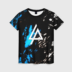 Женская футболка Linkin park холодные краски
