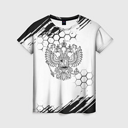 Женская футболка Россия будущего герб