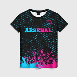 Женская футболка Arsenal - neon gradient посередине
