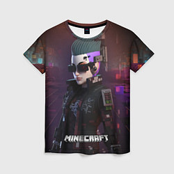 Женская футболка Minecraft matrix woman