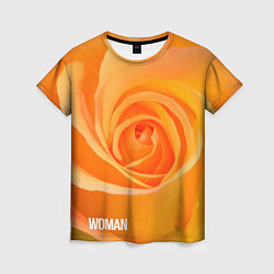 Женская футболка Оранжевая роза - woman