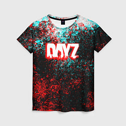 Женская футболка Dayz глитч брызги красок