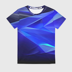 Футболка женская Black and blue abstract background sport style, цвет: 3D-принт