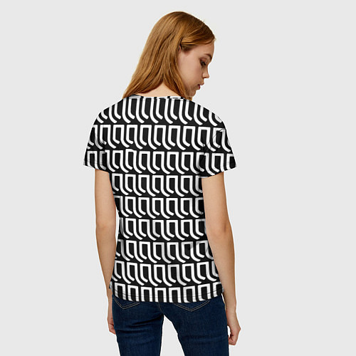 Женская футболка Juventus pattern fc / 3D-принт – фото 4