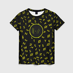 Женская футболка Twenty one pilots pattern rock yellow