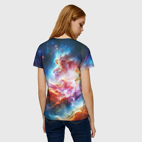 Женская футболка The cosmic nebula / 3D-принт – фото 4
