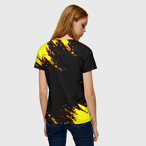 Женская футболка Рокстар текстура краски / 3D-принт – фото 4