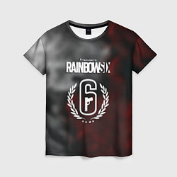 Женская футболка Rainbow six gradient fire