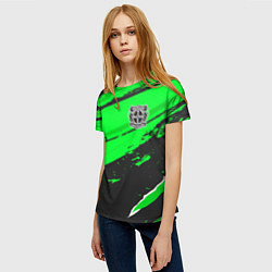 Футболка женская Bayer 04 sport green, цвет: 3D-принт — фото 2