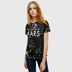 Футболка женская Thirty Seconds to Mars black ice, цвет: 3D-принт — фото 2