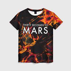 Женская футболка Thirty Seconds to Mars red lava