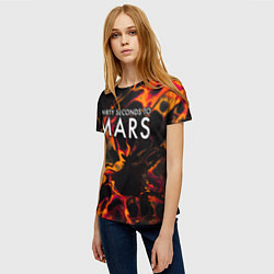 Футболка женская Thirty Seconds to Mars red lava, цвет: 3D-принт — фото 2