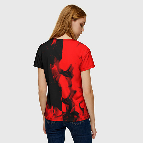 Женская футболка Chelsea fire storm текстура / 3D-принт – фото 4