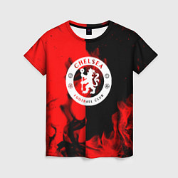 Женская футболка Chelsea fire storm текстура