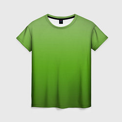 Женская футболка Градиент яблочный зелёный