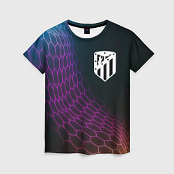 Футболка женская Atletico Madrid футбольная сетка, цвет: 3D-принт