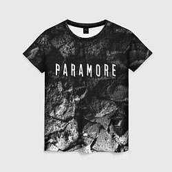 Женская футболка Paramore black graphite