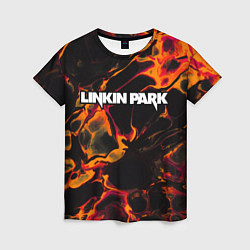 Женская футболка Linkin Park red lava