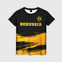 Женская футболка Borussia - gold gradient посередине