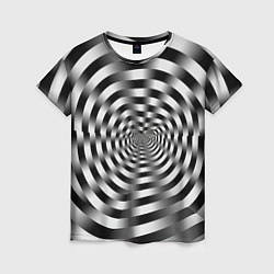 Женская футболка Оптическая иллюзия спиральное заклинание