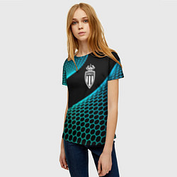 Футболка женская Monaco football net, цвет: 3D-принт — фото 2