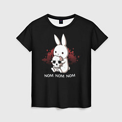 Женская футболка Хищный кролик