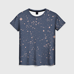 Женская футболка Космическое поле звёзд