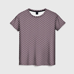 Женская футболка Треугольные полосы пыльно-розовый