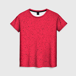 Женская футболка Карминово-красный текстура