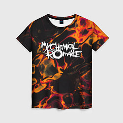Женская футболка My Chemical Romance red lava