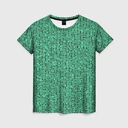 Женская футболка Мозаика нефритовый зелёный