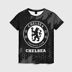 Женская футболка Chelsea sport на темном фоне