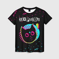 Женская футболка Sex Pistols - rock star cat