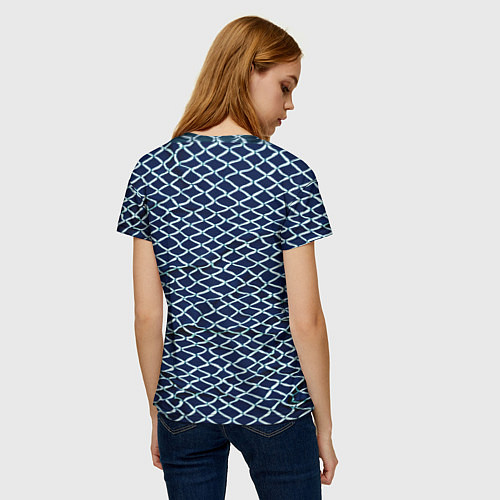 Женская футболка Ромбичный узор / 3D-принт – фото 4