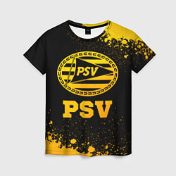 Женская футболка PSV - gold gradient