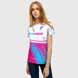 Футболка женская Hoffenheim neon gradient style посередине, цвет: 3D-принт — фото 2